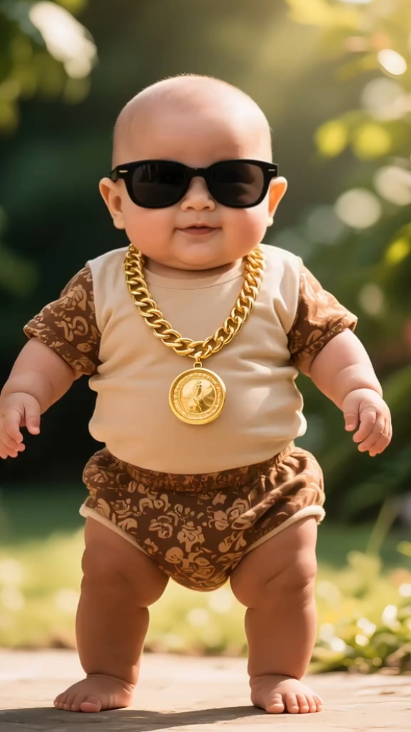 Bebê pronto para passear